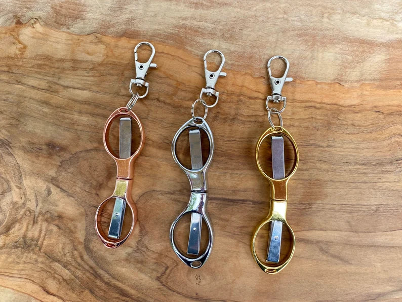 Travel Fold Up Scissors | Knitting & Crochet Notions | Rose Gold Silver Gold